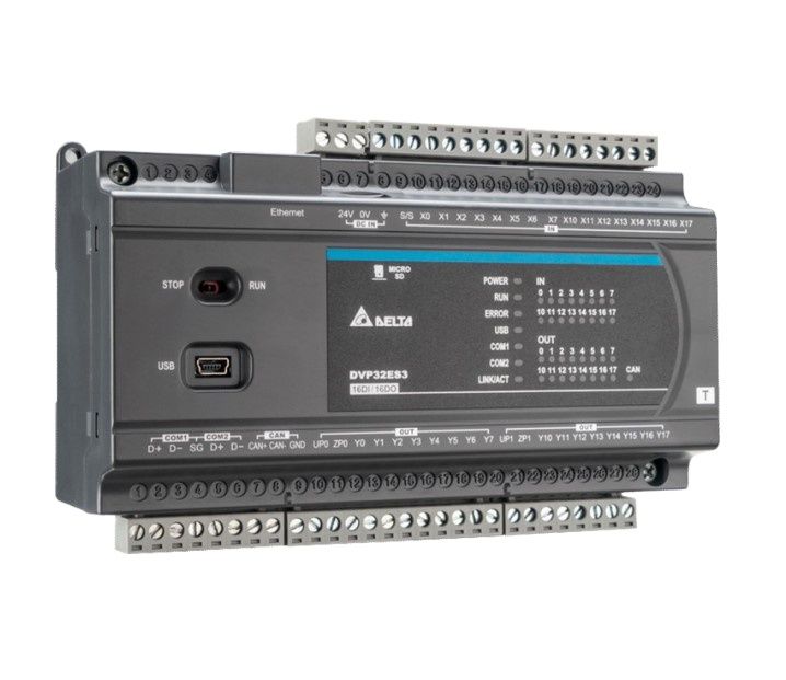 Delta  Compact PLC DVP-ES3, PROGRAMMABLE LOGIC CTRL 24/24R AC 4