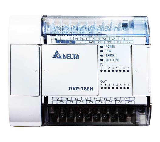 Delta  Compact PLC DVP-EH3, PROGRAMMABLE LOGIC CTRL 16/12R AC 6 WB