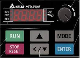 Delta  VFD Accessories AMD, KEYPAD(FOR AC MOTOR DRIVES) 11K LED[VFD-PU08]