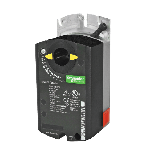 Schneider Non-Spring Return 24Vac Rotary Electric SmartX Damper Actuators, Proportional, NSR, 24V, 7