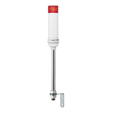 Schneider Signaling Harmony XVB_Harmony XVC, Monolithic precabled tower light, plastic, red, Ø60, tube mounting, steady or flashing, buzzer, IP23, 24 V AC/DC