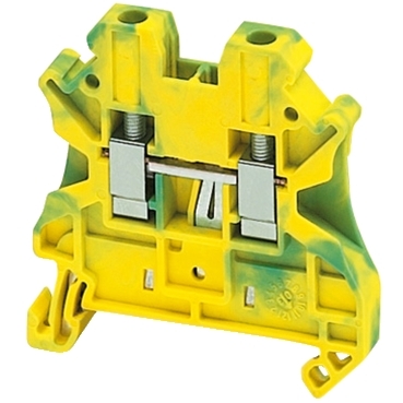 Schneider Terminal Block Linergy SCREW TERMINAL, PROTECTIVE EARTH, 2 POINTS, 4MM², GREEN-YELLOW