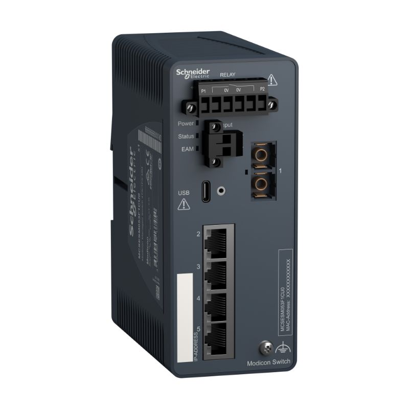Schneider Ethernet Switch Modicon Standard Unmanaged Switch - 8 ports for copper [MCSESU083FN0]