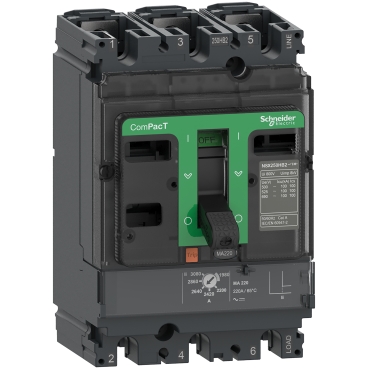 Schneider Circuit breaker, ComPacT NSX630F, 36kA/415VAC, 3 poles, MicroLogic 2.3 trip unit 630A