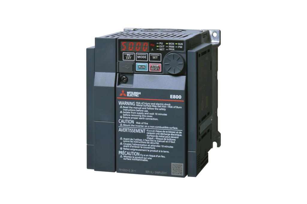 Mitsubishi Inverter, rated power: (0,75kW;2,6A); Pn:0,75-1,5kW;3x380-480V;In max:3,5A ;RS-485;IP20 [FR-E840-0026-4-60]