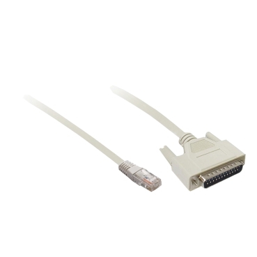 Schneider HMI Modbus serial link - L = 2.5 m - 1 male RJ45 + 1 male SUB-D 25
