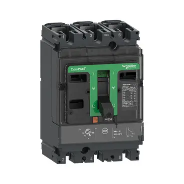 Schneider Circuit breaker ComPacT NSX100H, 70kA at 415VAC, TMD trip unit 100A, 50 degrees C, 3 poles 3D [C10H3TM100C]