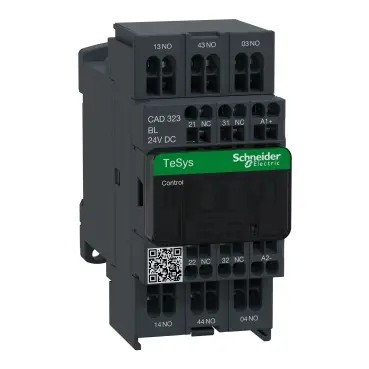 Schneider Control relay, TeSys Deca, 3NO+2NC, 0 to 690V, 24VDC low consumption coil, spring [CAD323BL] 