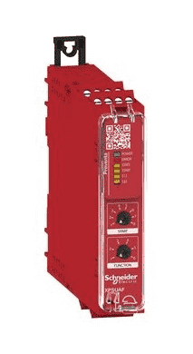 Schneider safety module, Harmony XPS, estop or guard, connected to supply terminals 48 to 240V AC or DC , no inputs, screw
