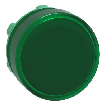 Schneider Head for pilot light, Harmony XB5, plastic, green, 22mm, plain lens, BA9s base fitting, for insertion of legend [ZB5AV033E]