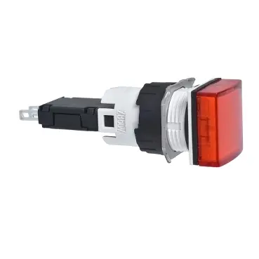 Schneider Complete pilot light, Harmony XB6, square red, plastic, 16mm, integral LED, 12...24V