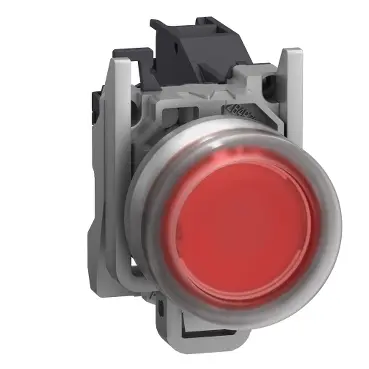 Schneider Complete push button, Harmony XB4, Explosive atmosphere, pushbutton red with boot and legend insertion [XB4BP482GEX]