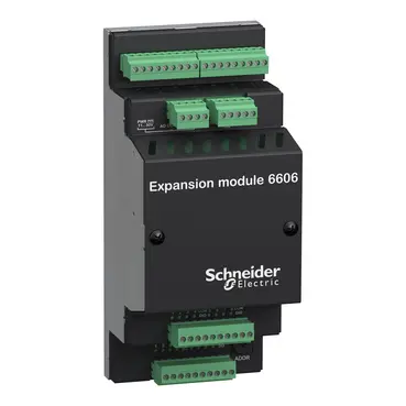 Schneider Combination IO module, Expansion Modules, 6606, 16 DI, 6 AI, 8 DI/DO, 4 DO, 2 AO [TBUX297600S]