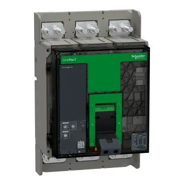 Schneider Circuit breaker, ComPacT NS800N, 50kA at 415VAC, 3P, fixed, manually operated, MicroLogic 2.0 control unit, 800A