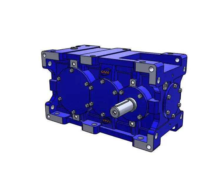 7701200104    STM Bevel Helical Gearbox, RX P 800 Series, Size: 810, Stages:1, Ratio:4.43, Input ECE, Without Oil, Standard Painting, Mounting Position: M1, Viton oil seal at the input and output ends Standard painting RAL 5010 type 3   ISO 12944 – C3-M