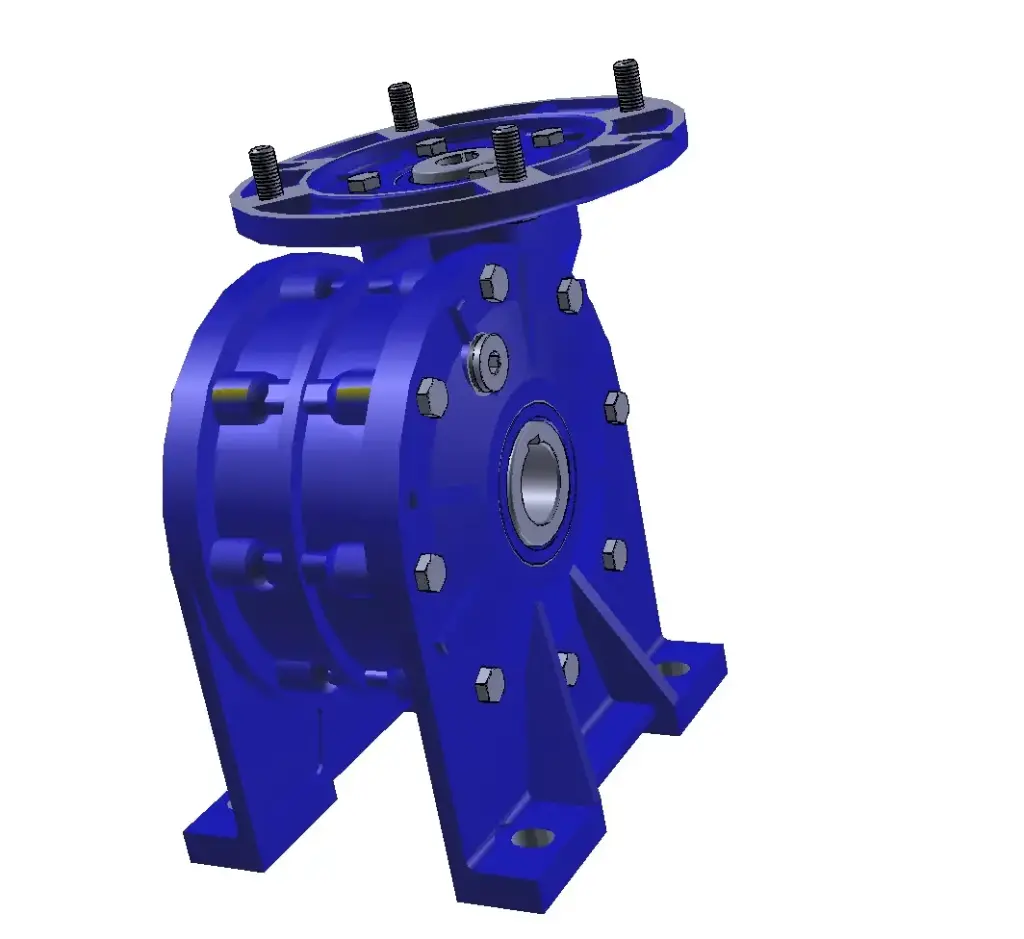 STM Worm Gearbox Without Motor, RMI Series, Size: 85 , Ratio:40, Input PAM 80B5, Mounting: D, position M1