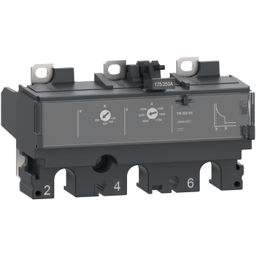 Schneider Trip unit TM125D for ComPacT NSX160/250 circuit breakers, thermal magnetic, rating 125A, 50 degrees C, 3 poles 3D