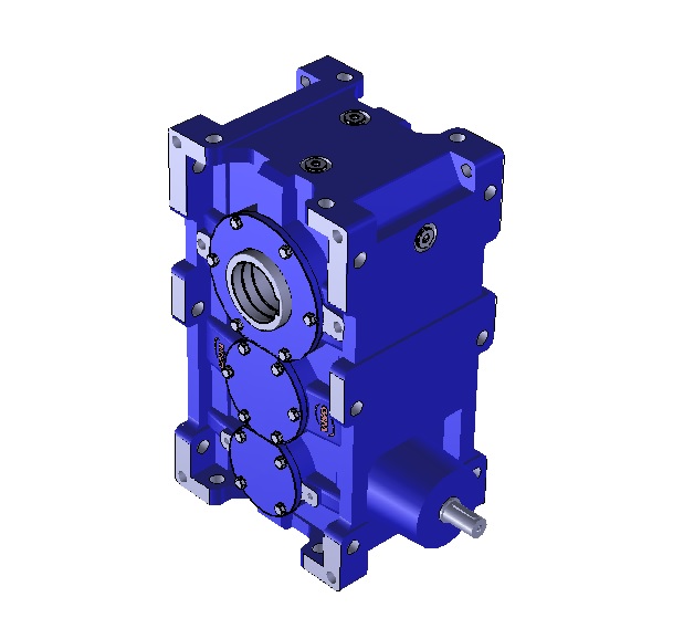 7843200002  GSM.SPA ( Italy) Bevel gearbox, Without Motor, Size:810, Ratio: 44.9, Graphic Execution: C2s, input: ECE, Mounting: M3-M4, Output shaft: US, Standard painting RAL 5010 type1 ( ISO 12944 – C3-M) , OIL: Not included 