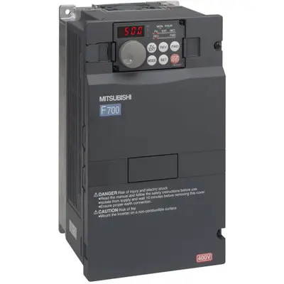 Mitsubishi - FR-F700 series - 3-phase input - 144A / 75kW / 100HP Variable Speed/Frequency Drive (VSD/VFD) / Inverter - US/CA/MX specification - Mitsubishi Electric (FREQROL FR-F700 series) - input 380Vac-480Vac (3-phase/3P) - 75kW / 100HP - 144A - frequency (output) 0.5-400Hz - with Modbus RTU communication capability - IP00 - input voltage nominal values 400Vac / 415Vac / 440Vac [FR-F740-01800-NA]
