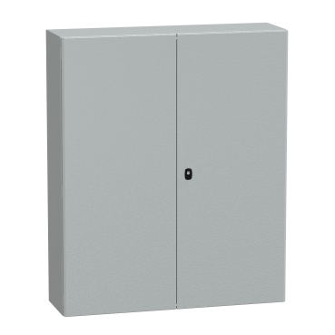 Local Make GI Enclosure Size: 1800+100 H x 1000 W x 400 D mm  Thickness 1.5 mm, Mounting Plate 2 mm, RAL 7032/7035 Texture Single Door [L_ENC_1800X1000X400] 