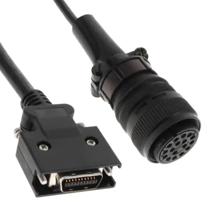 Delta SERVO B2 AC, DC & Servo Motors Cable, Encoder, 5 meter, Use with A2 300w-7.5kW (Cx10, Cx13, Ex13, Ex18, Gx13, Fx13, Fx18 / Jx10, Jx13, Kx13, Kx18, Lx13, Lx18) 230/480VAC motors with MS connectors [ASD-CAEN1005]