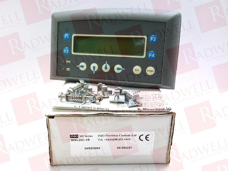 IMO HMI MI Series_ Two line by 20 character LCD display with LEDbacklight with 5.5mm high characters providingexcellent visibility in all conditions_ [MI2L20C-1B]