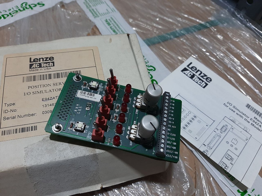 Lenze VFD E9400 Series_ position servo 940 i/o simulator optioon _ [E94ZATST1000XX1A10]