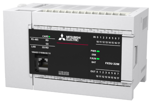 Mitsubishi PLC Melsec FX5 SPS FX5U CPU AC100-240V;16 Inputs DC24V;16xRelay;3xAnalog;Eth.;RS485_ [FX5U-32MR/ES]