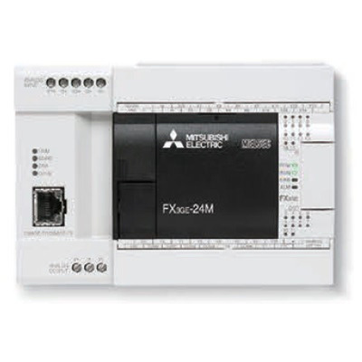 Mitsubishi PLC Melsec FX3G SPS FX3GE DC24V;16 Inputs DC24V;8xRelay;3xAnalog;Ethernet;USB;RS422_ [FX3GE-24MR/DS]