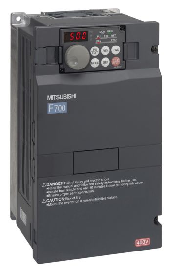 Mitsubishi VFD F700 Three phase, standard duty inverter, 2.3A (0.75kW) [FR-F740-00023-EC]