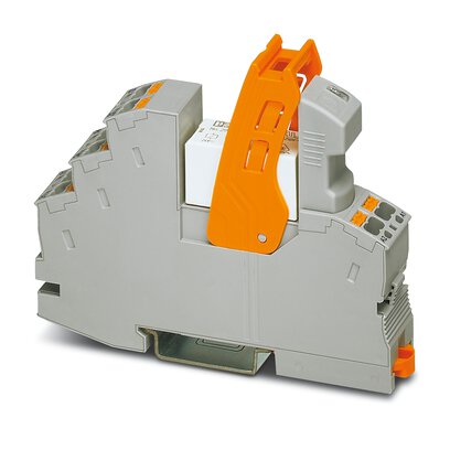 Phoenix signaling RIF series_ Pre-assembled relay module with Push-in connection, consisting of: relay base, power contact relay, plug-in display/interference suppression module, and retaining bracket. Contact type: 2 changeover contacts. Input voltage: 24 V DC_ [RIF-1-RPT-LDP-24DC]