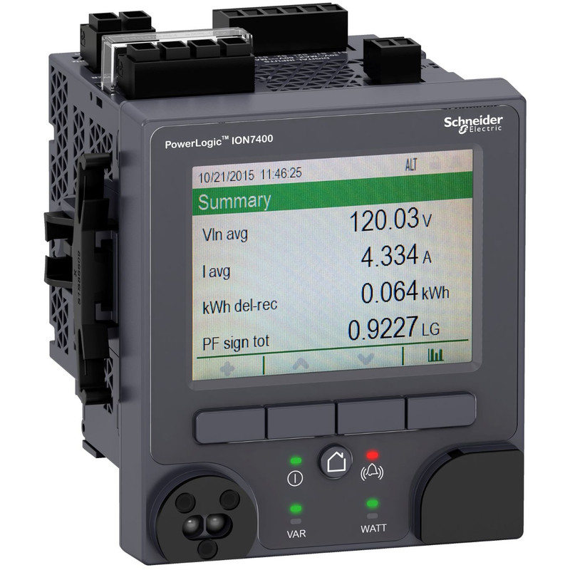 Schneider Meter ION7400_ PowerLogic ION7410 LV DC - Panel mount meter - display - optical port and 2 puls_ [METSEION7410]