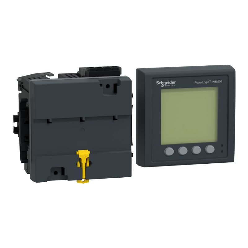 Schneider Meter PM5000_ PM5563 Meter, 2 ethernet, up to 63th H, 1,1M 4DI/2DO 52 alarms, w remote display_ [METSEPM5563RD]