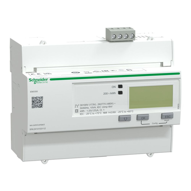 Schneider Meter iEM3000 Series_ iEM3350 energy meter - 125 A - Modbus_ [A9MEM3350]
