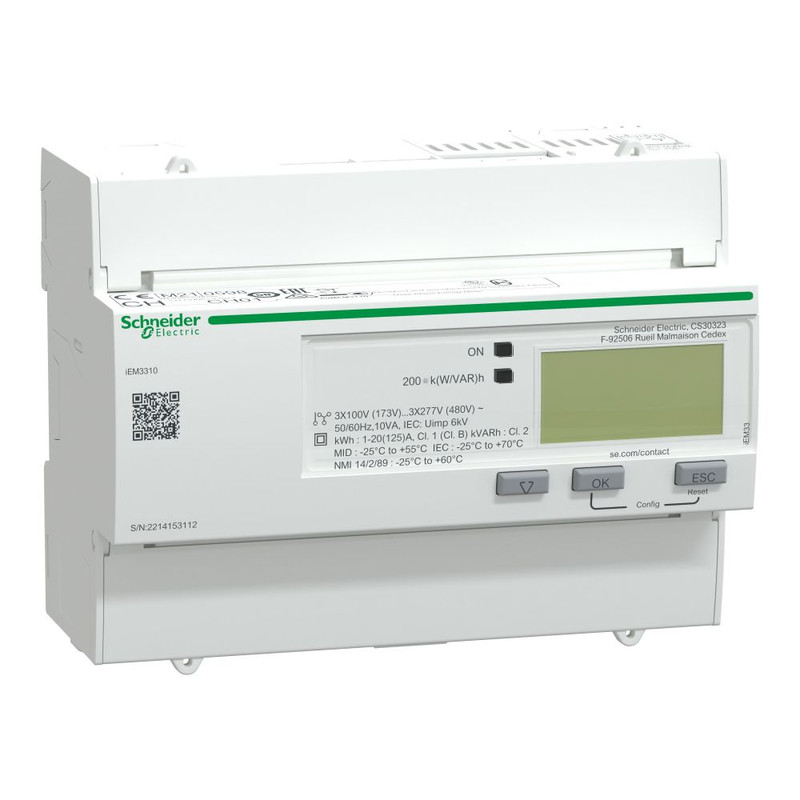 Schneider Meter iEM3000 Series_ iEM3310 energy meter - 125 A - 1 pulse O - MID_ [A9MEM3310]