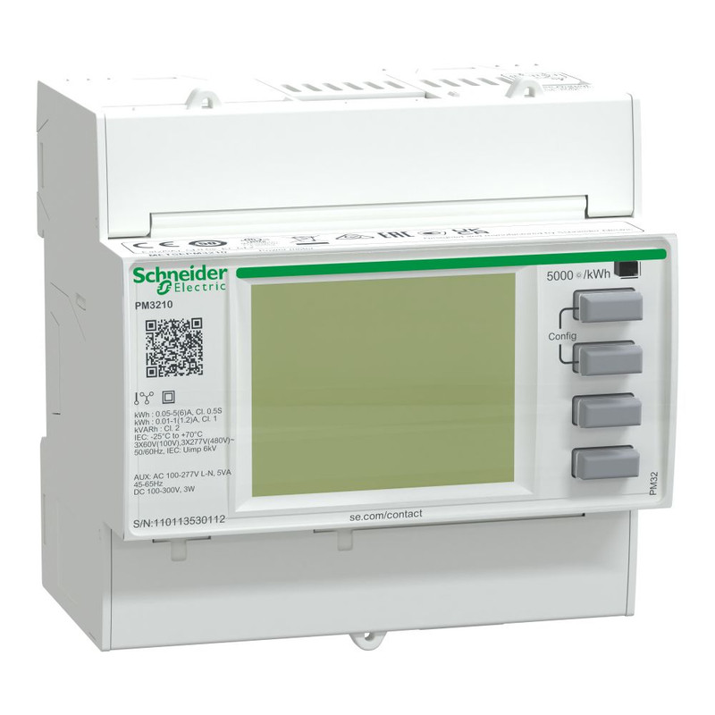 Schneider Meter PM3000_ PM3210 power meter - output digital and pulse_ [METSEPM3210]