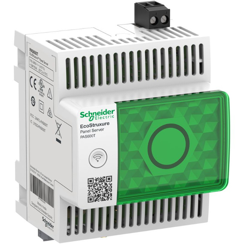 Schneider Ethernet Switch-Gateway EcoStruxure Panel Server_ EcoStruxure Panel Server - universal wireless, concentrator modbus gateway 110-240 VAC/DC_ [PAS600T]