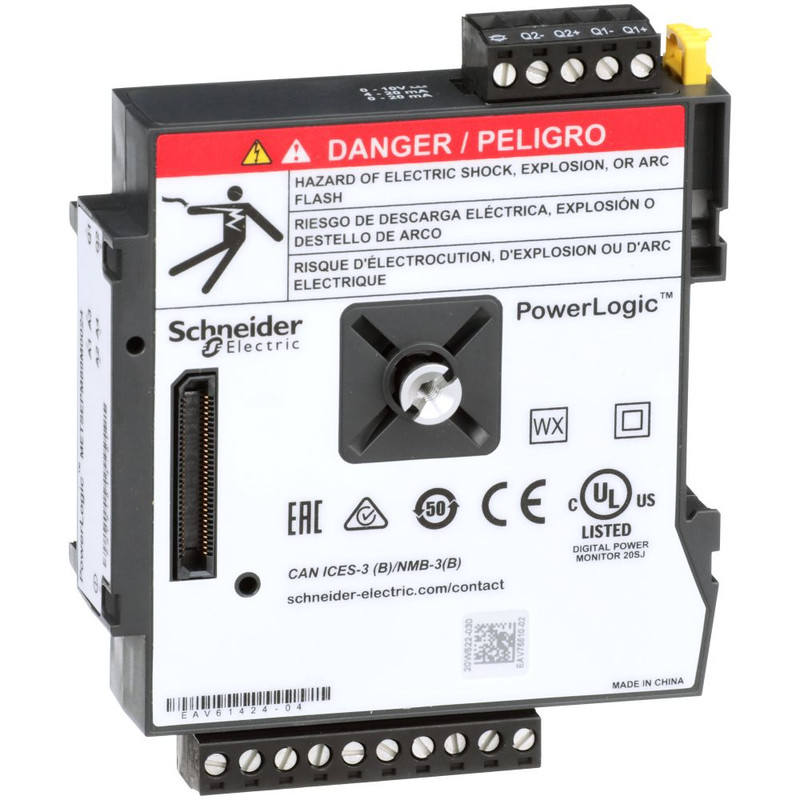 Schneider Meter PM8000_ PowerLogic PM8000 - I/O Module - Analogue - 4 inputs + 2 outputs_ [METSEPM89M0024]