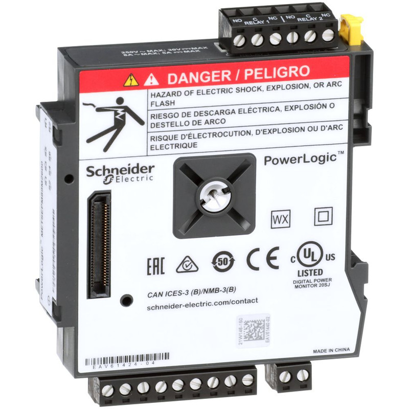 Schneider Meter PM8000_ PowerLogic PM8000 - I/O Module - Digital - 6 Inputs + 2 relays outputs_ [METSEPM89M2600]