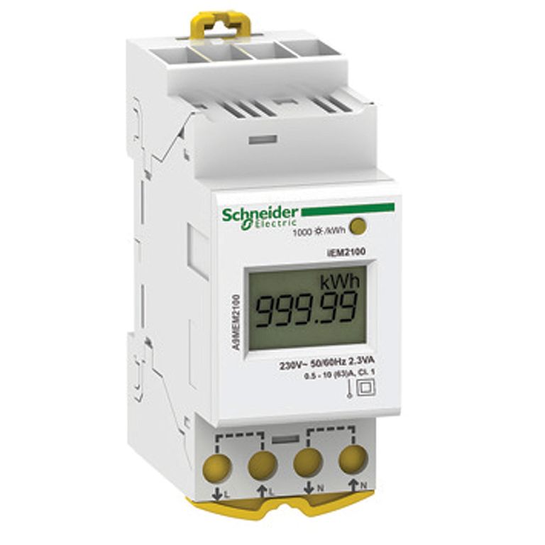 Schneider Meter iEM2000 Series_ modular single phase power meter iEM2100 - 230V - 63A_ [A9MEM2100]