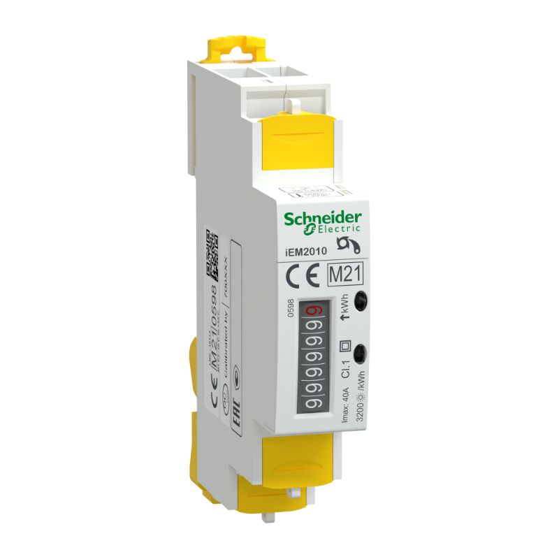 Schneider Meter iEM2000 Series_ modular single phase power meter iEM2010 - 230V - 40A with pulse_ [A9MEM2010]