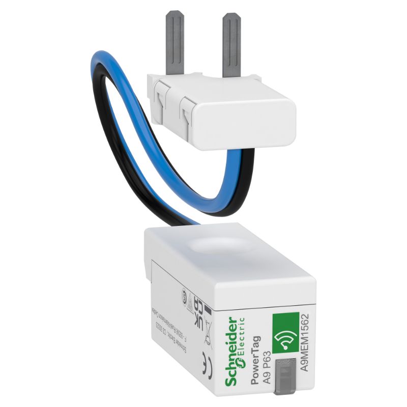 Schneider Power Monitoring PowerTag_ energy sensor, PowerTag phaseNeutral 63A 1P+N bottom position_ [A9MEM1562]