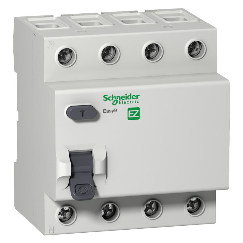 Schneider Breaker Easy9 RCCBS_ Easy9 Residual Current Circuit Breaker - 4P - 40A - 300 mA - AC type - 400 V_ [EZ9R66440]