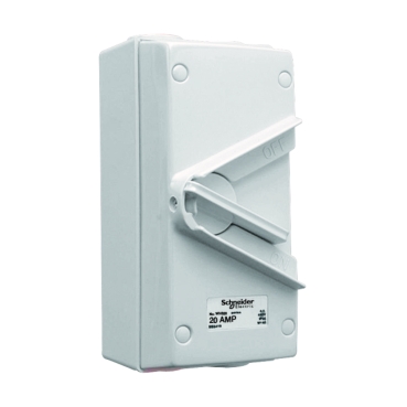 Schneider Breaker Kavacha_ 20A 250V Surface Mount Single Pole Isolating Switch_ [WHS20]