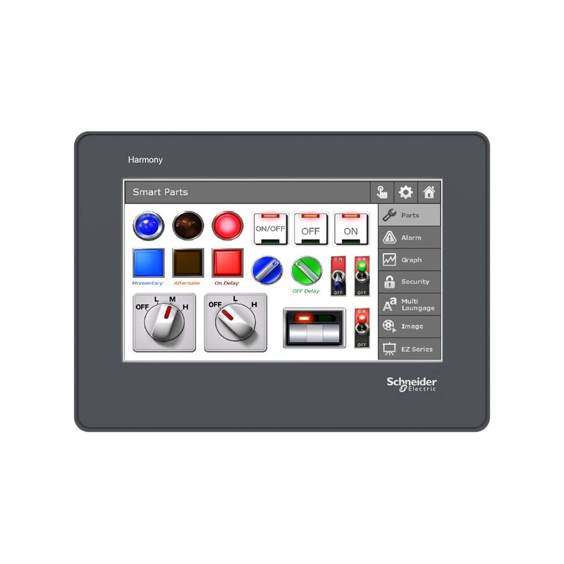 Schneider HMI Magelis STO, STU Totouch panel screen, Harmony STO & STU, 4.3inch wide, RS 232 terminal block [HMISTO705]