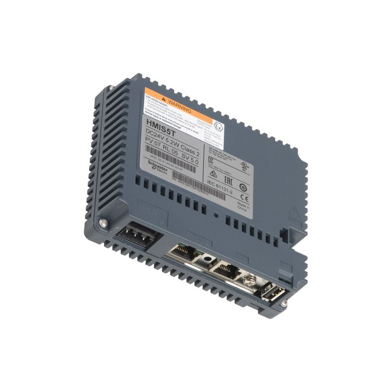 Schneider HMI Harmony STU, STO_ Rear panel, Harmony STU, Module, dark grey, width 118 mm, depth 40.1 mm_ [HMIS5T]