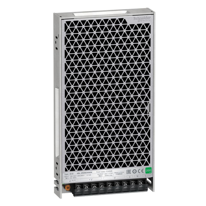 Schneider Power Supply Phaseo Easy ABL2_ single phase power supply, 100...240V input, 24V DC output, 200W, 8,3A_ [ABL2REM24085K]