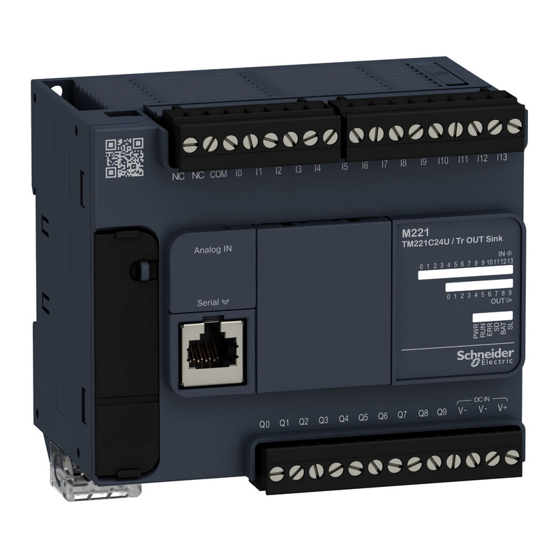 Schneider PLC Modicon M221_ CONTROLLER M221-24IO TR.NPN_ [TM221C24U]