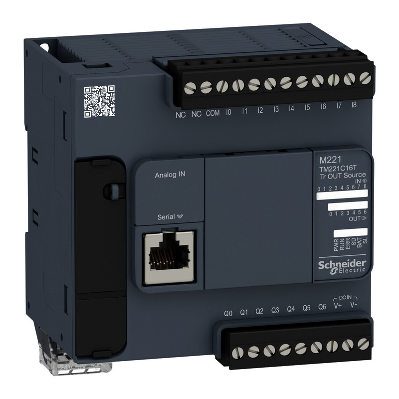 Schneider PLC Modicon M221_ controller M221 16 IO transistor PNP_ [TM221C16T]