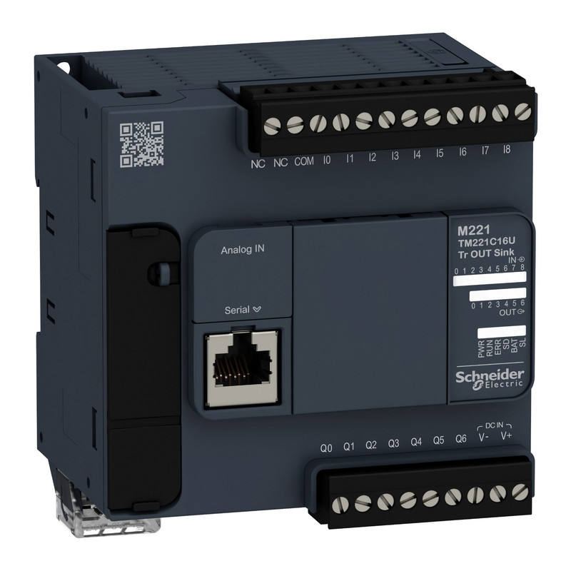 Schneider PLC Modicon M221_ CONTROLLER M221-16IO TR.NPN_ [TM221C16U]